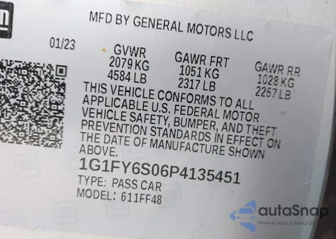 2023 Chevrolet Bolt Euv Fwd Lt from USA, damaged, VIN 1G1FY6S06P4135451